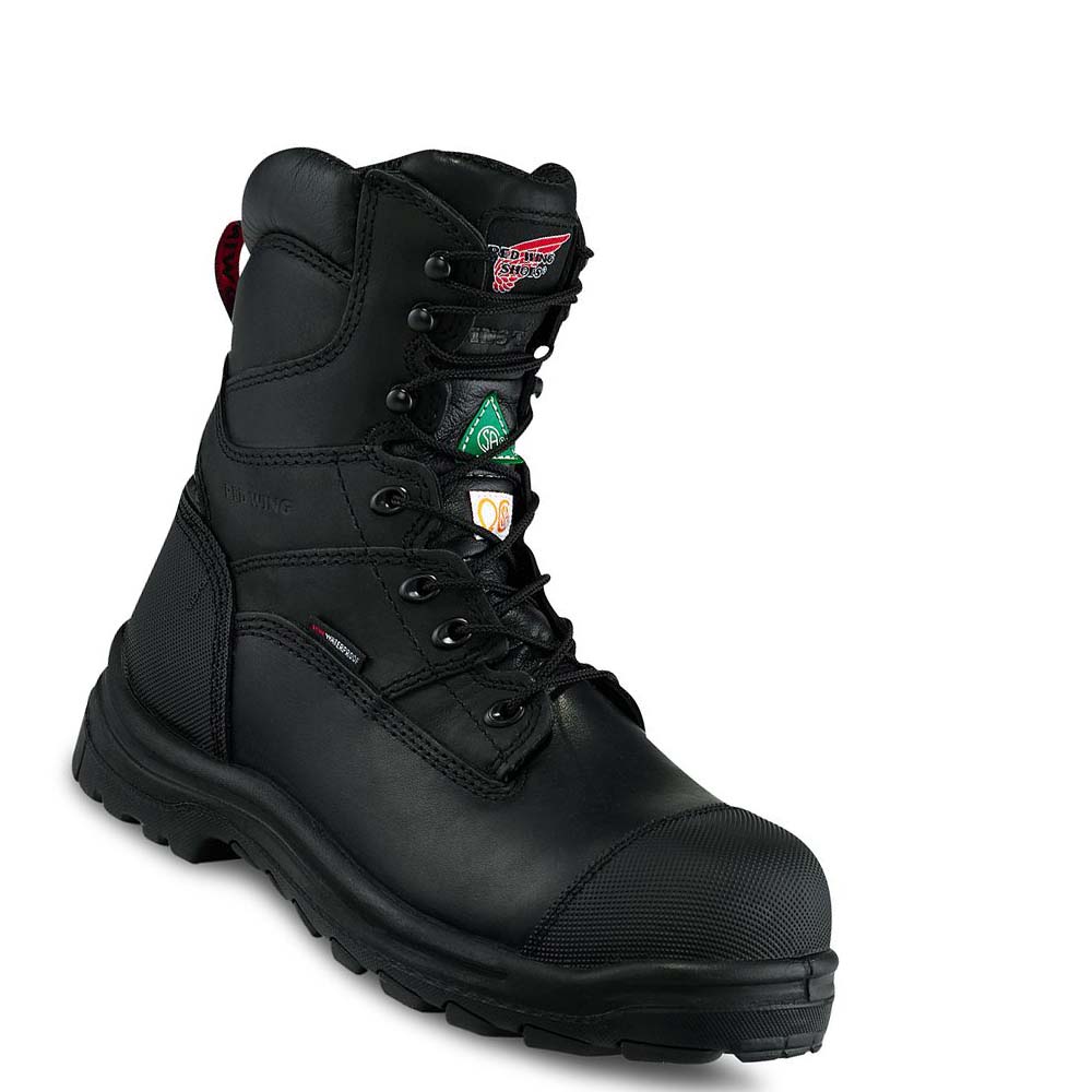 Red Wing King Toe® 8-inch CSA Safety Toe Men\'s Waterproof Boots Black | ZA 356XYU